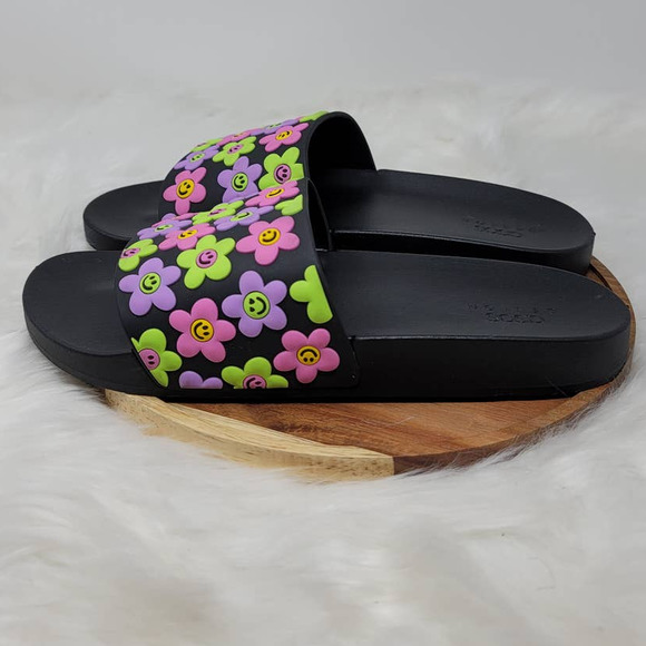 ASOS DESIGN Flower Power Slides In Black Women 11 - Picture 2 of 7
